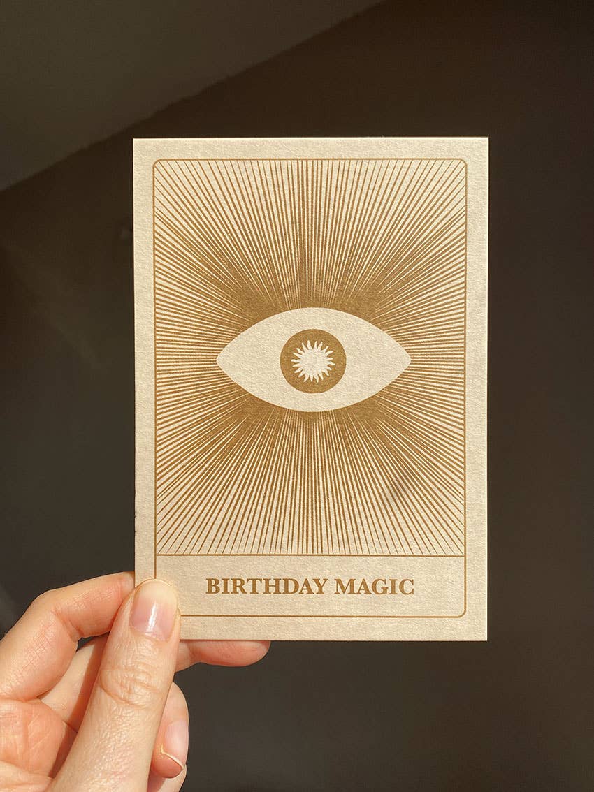 Birthday Magic Tarot Eye Postcard
