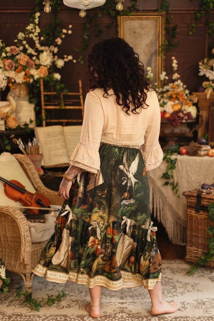 Labour of Love Atelier Skirt w/ florals & violin