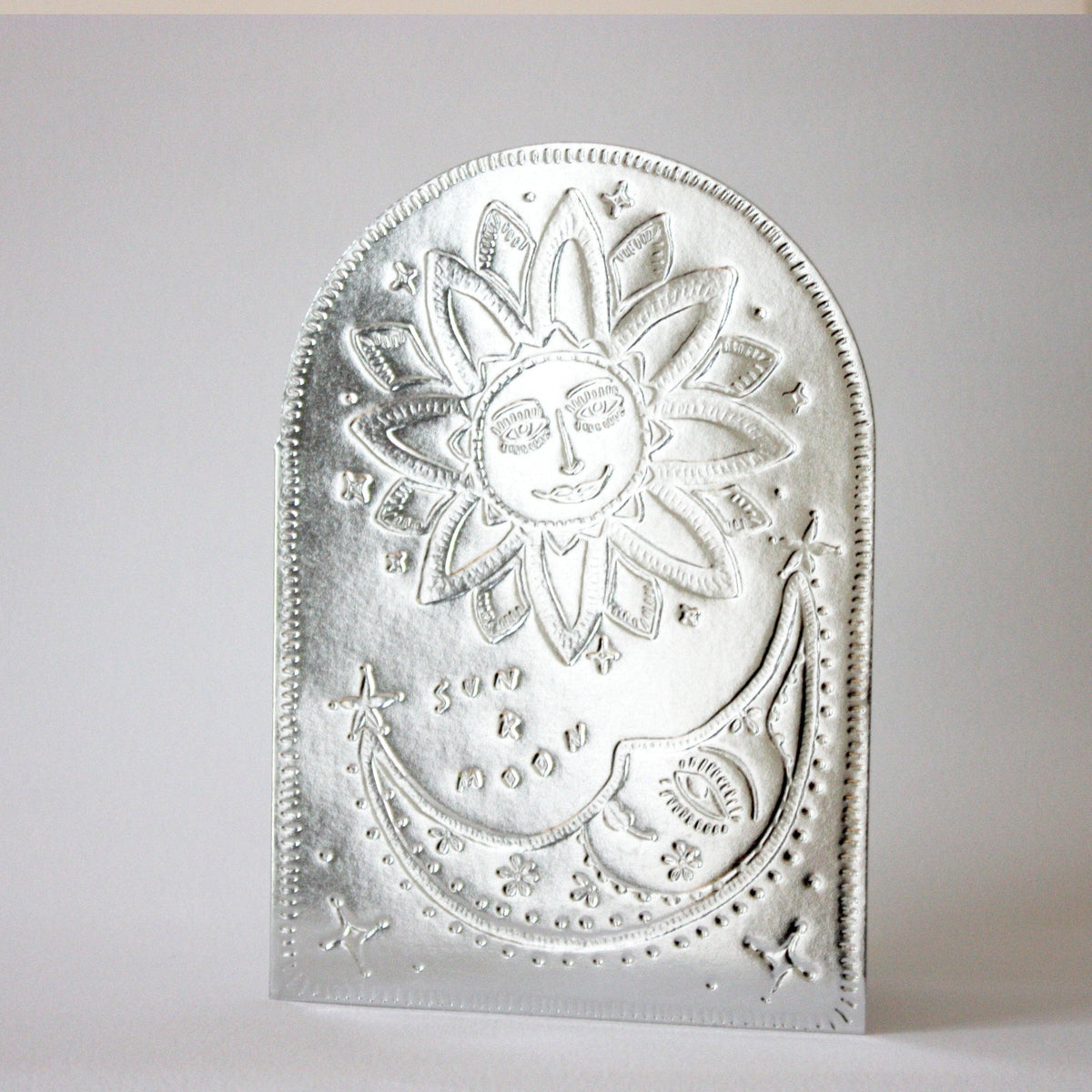 The Sun & The Moon Faux Tin Greeting Card
