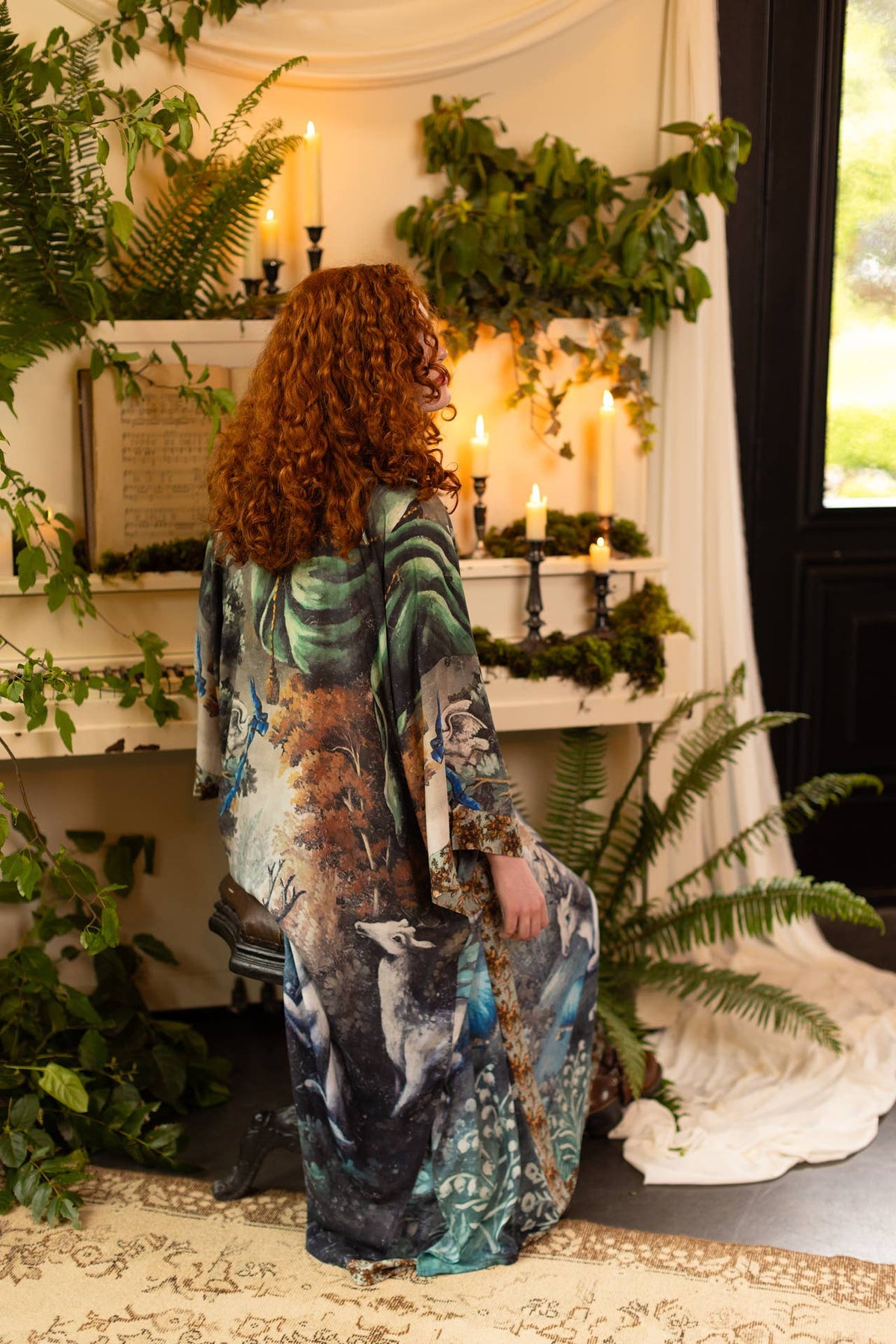 Theatre of Dreams Opera Duster Kimono Robe w/ Deer