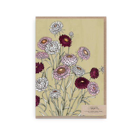 Strawflowers Portrait Card
