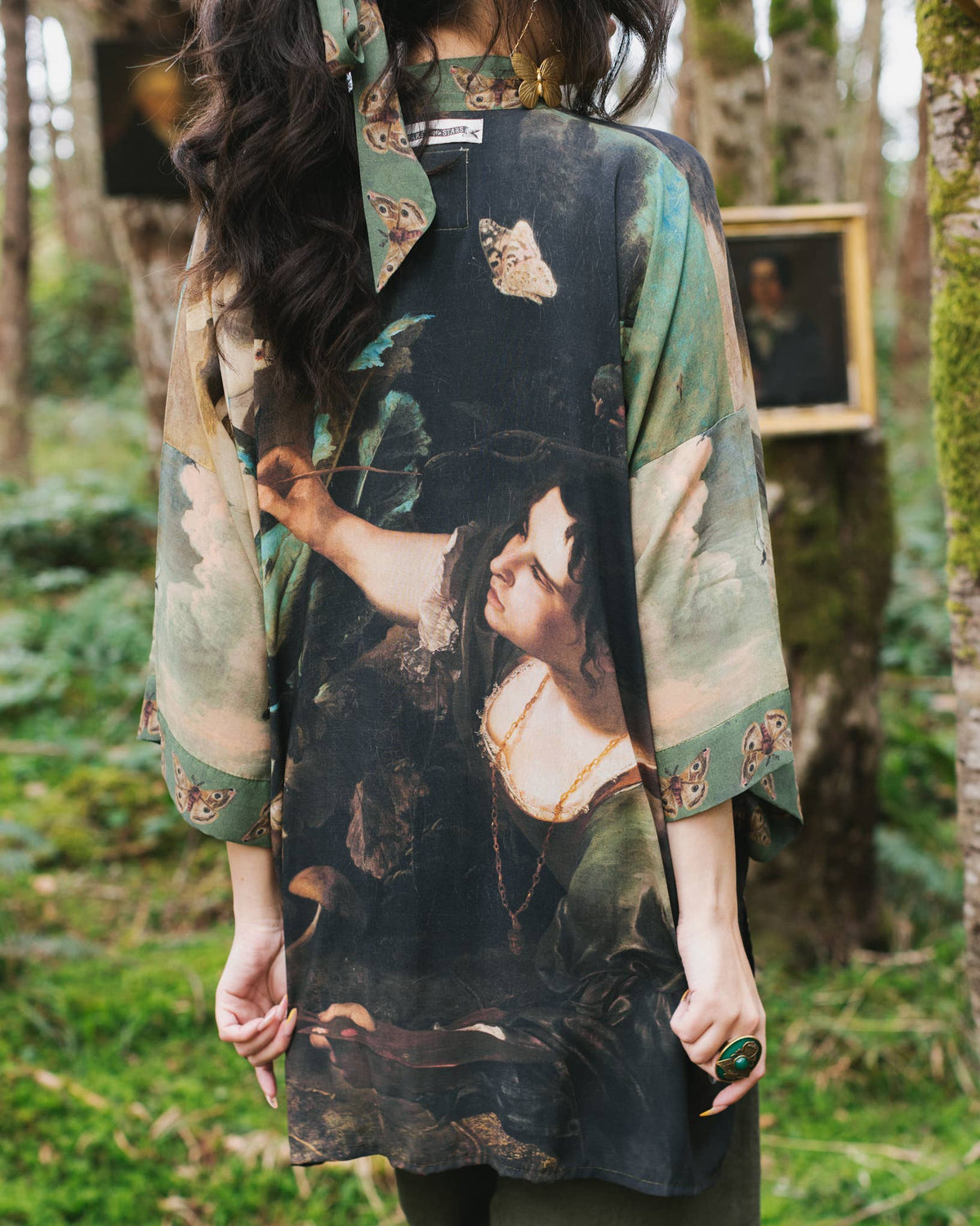 Heartwork Matinée Duster Kimono w/ Artist, mid-length
