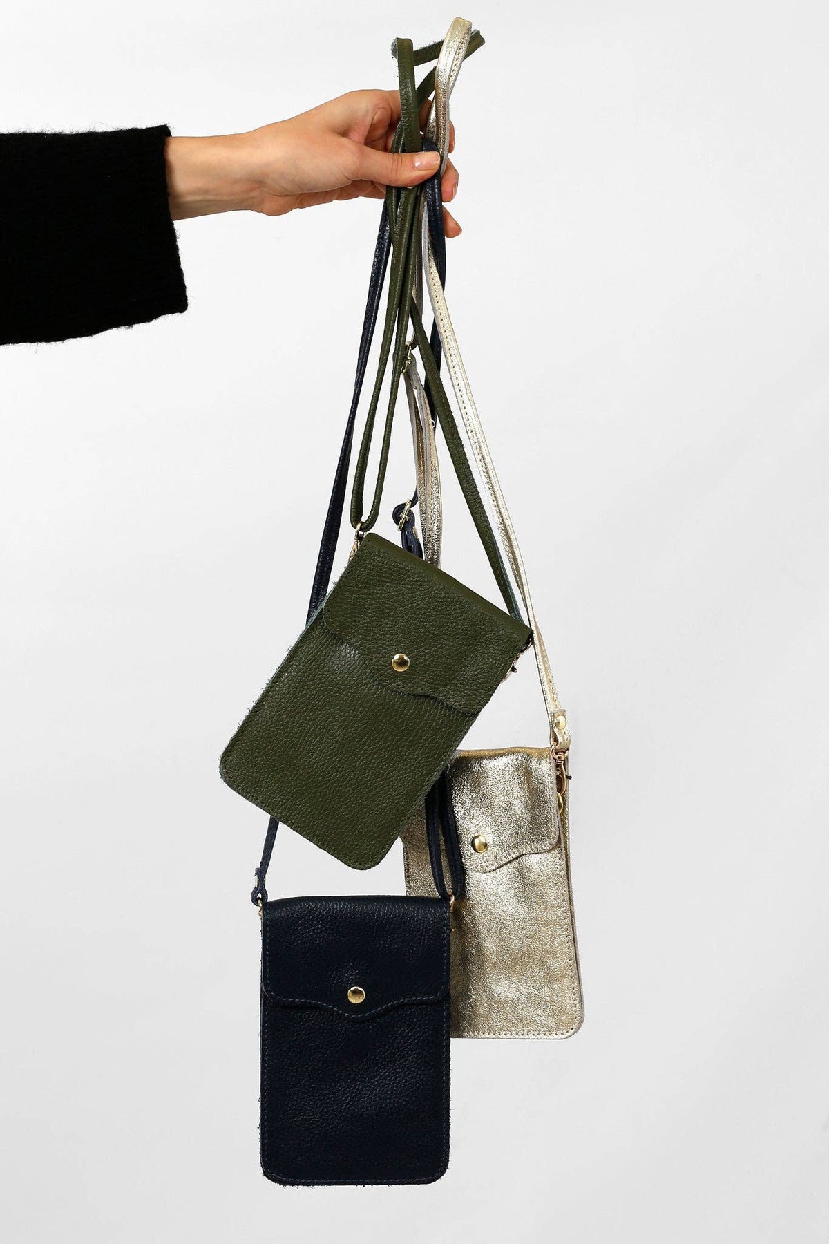 Shae Leather Crossbody Phone Bag