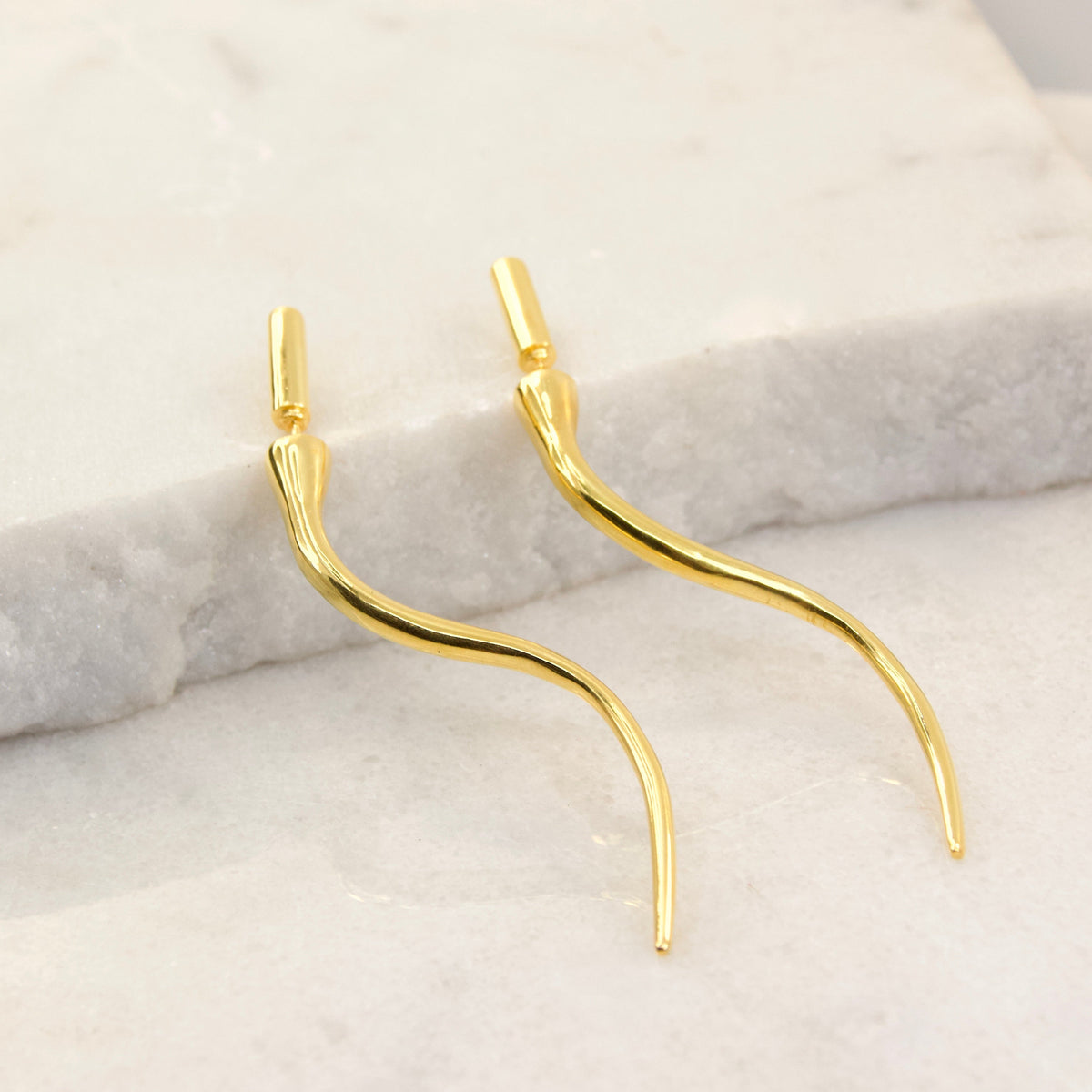 The Arch & Swirl Stud Through Earring
