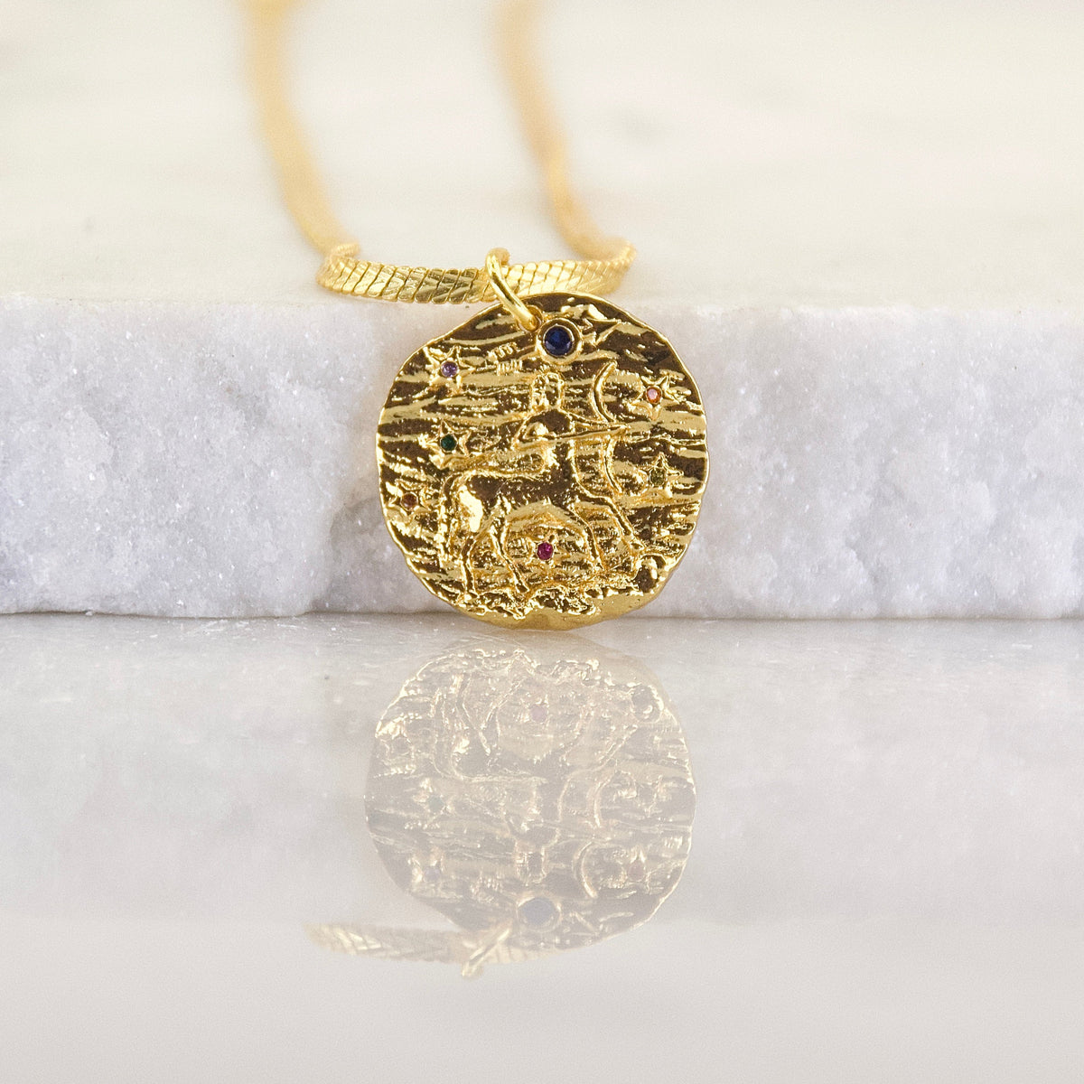 Gems of a Golden Age Zodiac Pendant