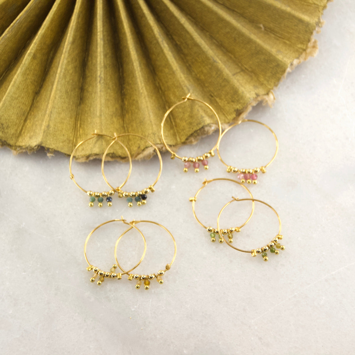 Divine Treasures Tourmaline Wire Hoop
