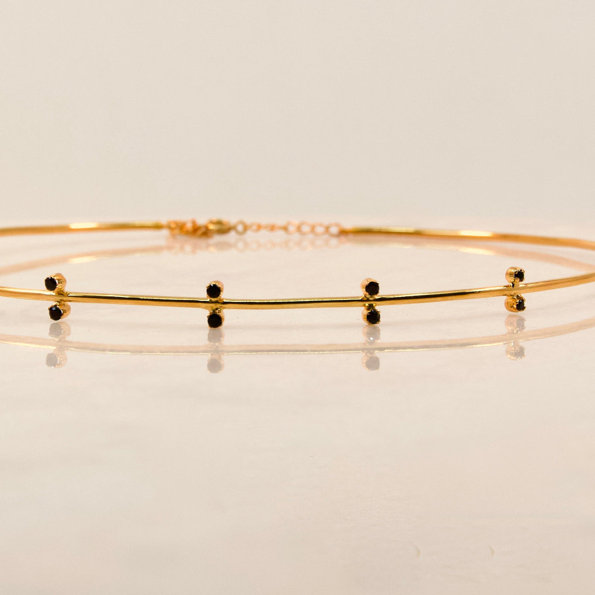 The Big Tease Black Spinel Choker