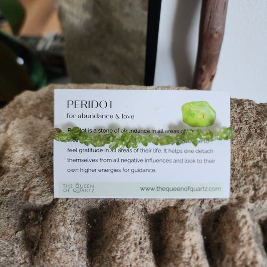 Peridot Chip Bracelet