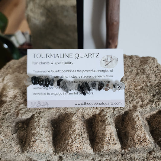Tourmaline Quartz Chip Bracelet