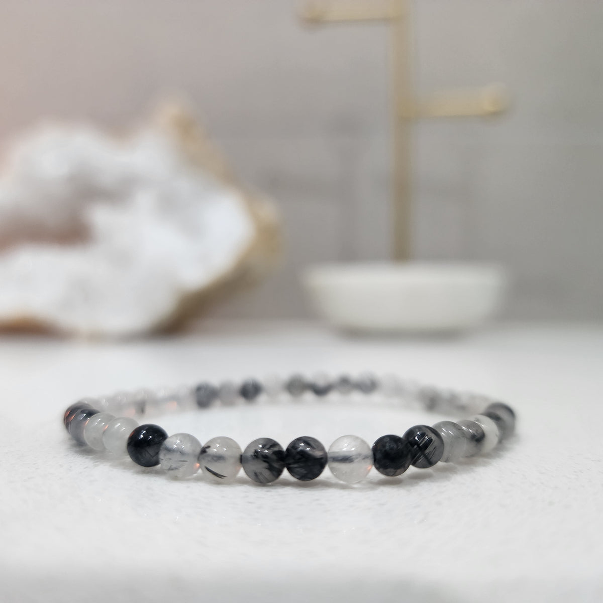Tourmalinated Quartz Bracelet