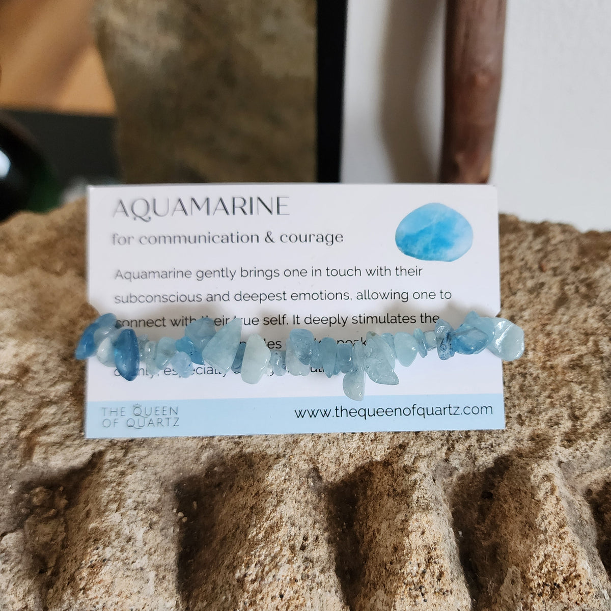 Aquamarine Chip Bracelet