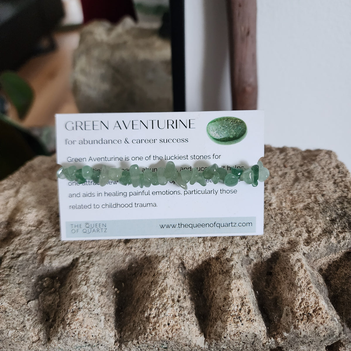 Green Aventurine Chip Bracelet
