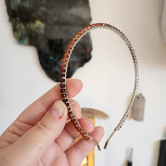 Hessonite Garnet Headband