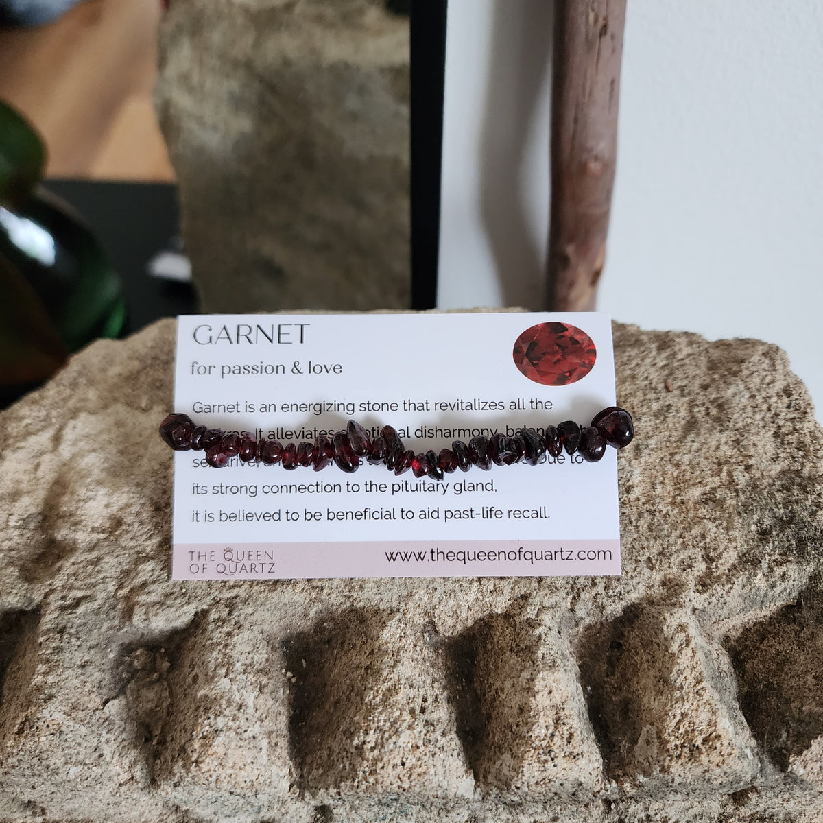Garnet Chip Bracelet