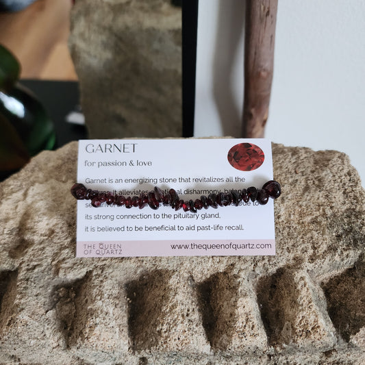 Garnet Chip Bracelet