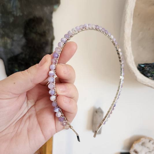 Faceted Purple Opal Headband