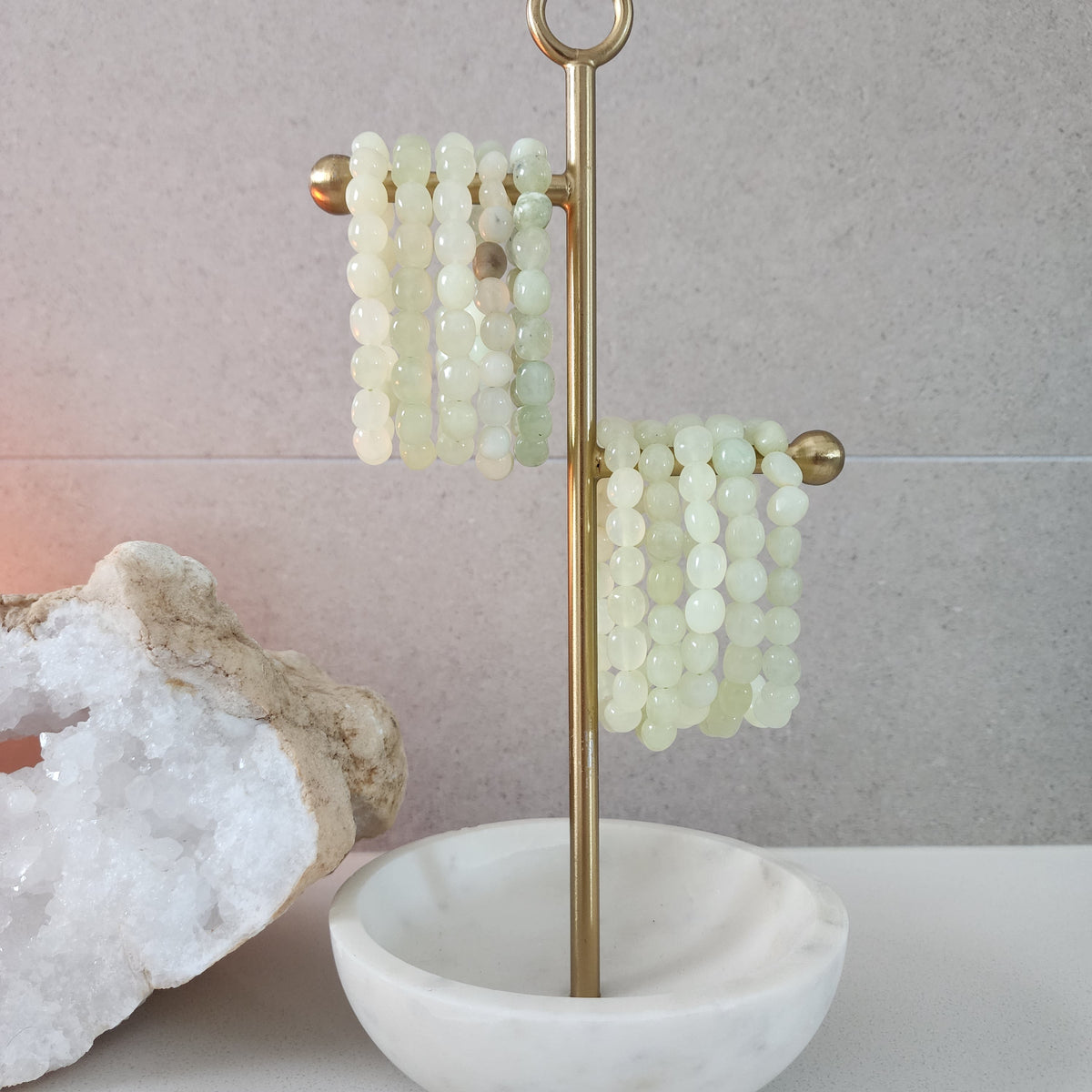 Jade (Bowenite) Nugget Bracelet